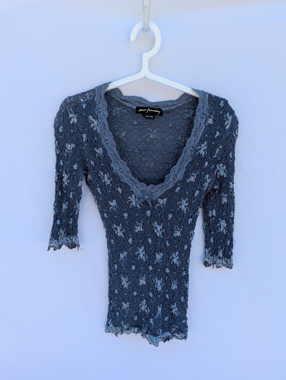 Vintage Ann Ferriday Lace Half Sleeve Top